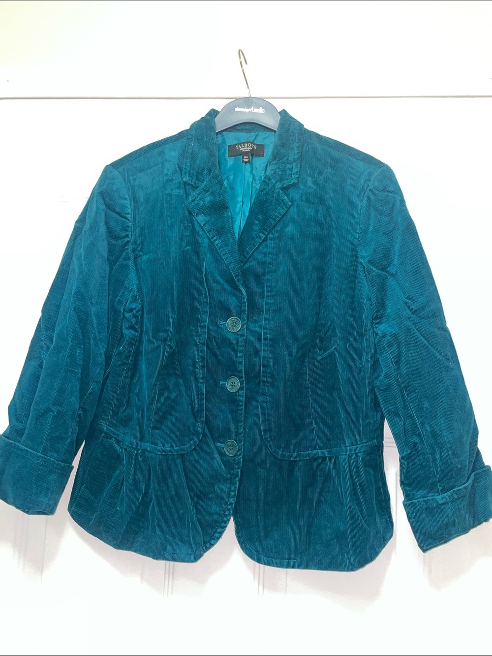 Talbots Teal Corduroy Blazer - Deep Teal Women's Jacket